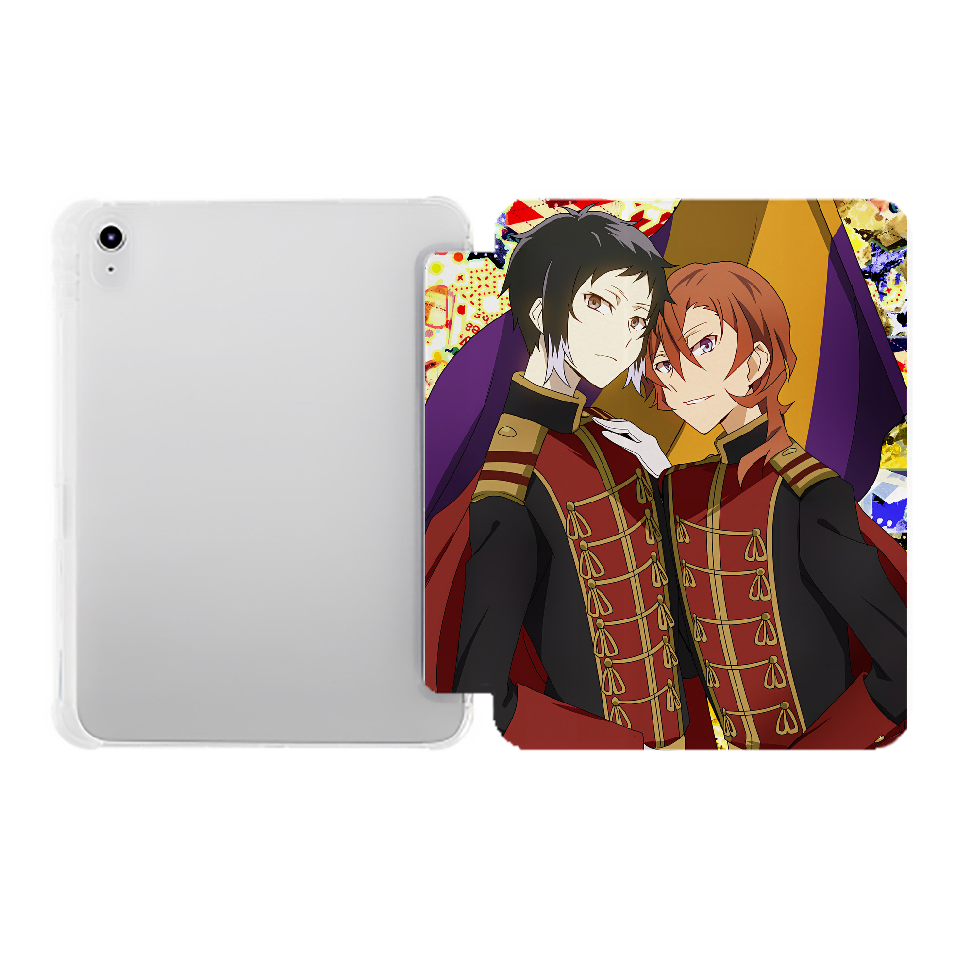 （画像用） 文豪ストレイドッグス Bungo Stray Dogs IPad ケース ペン収納付き 三つ折りスタンド PUレザー×シリコン 対応機種9.5/10.5/10.9インチ
